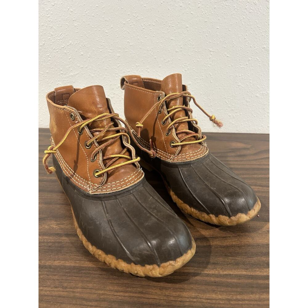 LL Bean Boots 6 Inch Original Men's Size 9M Made In USA Tan Brown Gum‎ Leather